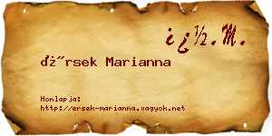 Érsek Marianna névjegykártya